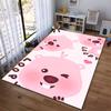 Cute Pink Cartoon Bear Pattern Rug Non-slip rug suitable for living room and bedroom sofas