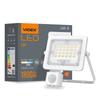 Halogeen schijnwerper PIR bewegingsmelder 20W neutraal licht 5000K 1800lm IP65 LUCA Videx