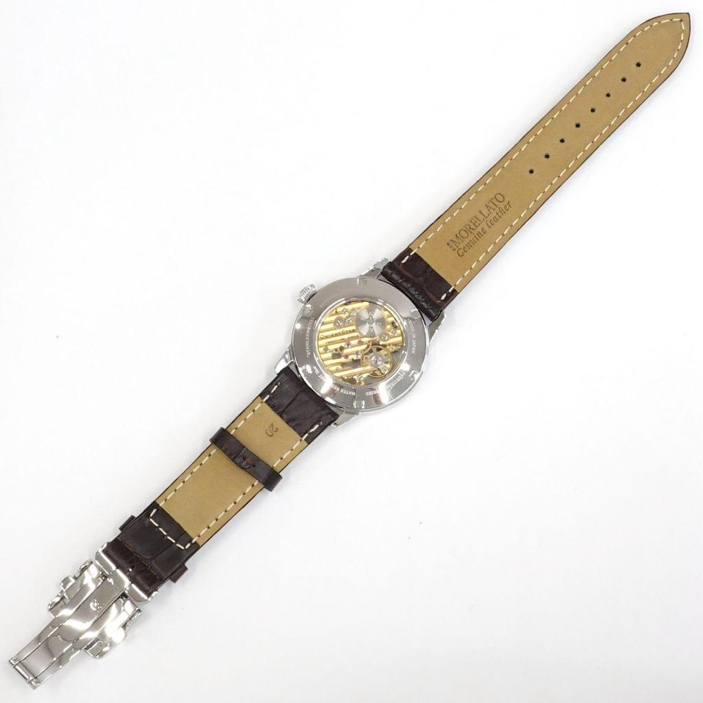 Used ORIENT STAR F8B6-UAA0 Skeleton Power Reserve Men's Manual Winding SS/Leather