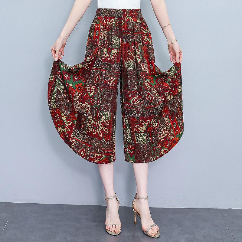Pantaloni oversize estivi Pantaloni eleganti casual a gamba larga Abiti estivi da donna in vita elastica