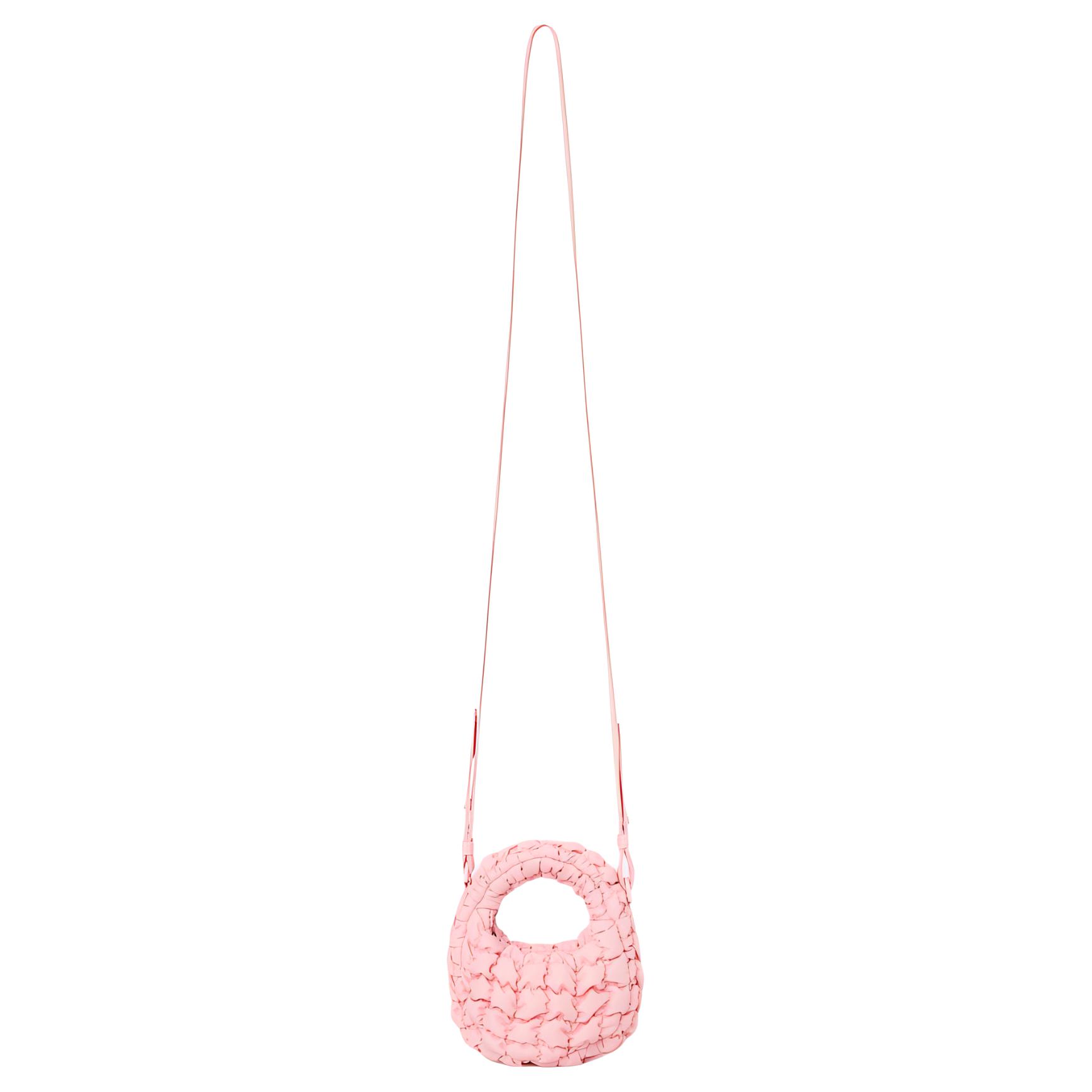 COS Quilted Fashion Qixi Limited Edition Pink Polyester Cloud Bag Women Handbags 1244108005 Pink,Mini