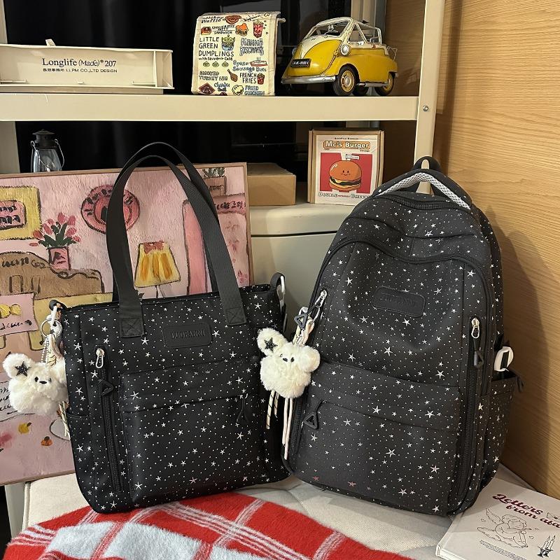 New Korean Ins High-value Schoolbag Mori Stars Sweet Wind Grade Two-piece Backpack for Primary and Secondary School Students