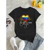 Womens Colombia Heart Graphic T Shirt Casual Short Sleeve Crew Neck Knit Tee Polyester Spandex Blend Medium Stretch Alphabet Print Summer Top