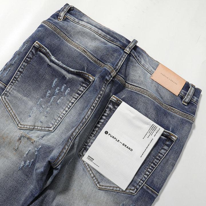 Purple Ripped Jeans - Men's Trendy Autumn Korean Style Trousers