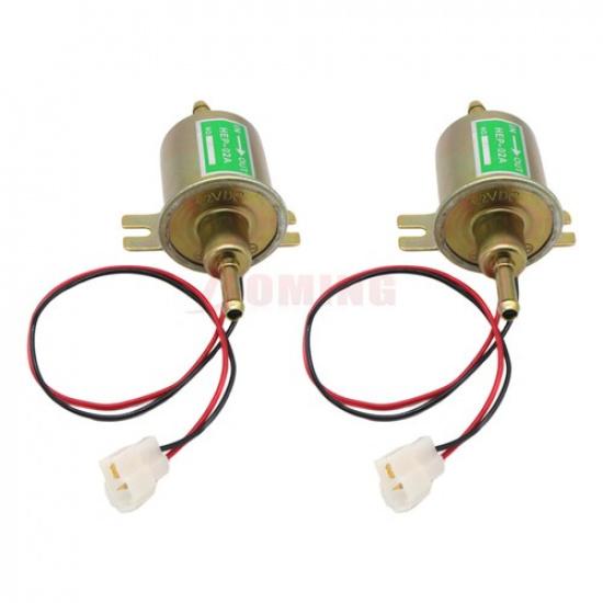 2PCS For Gas Diesel HEP-02A 12V Universal Inline Low Pressure Electric Fuel Pump
