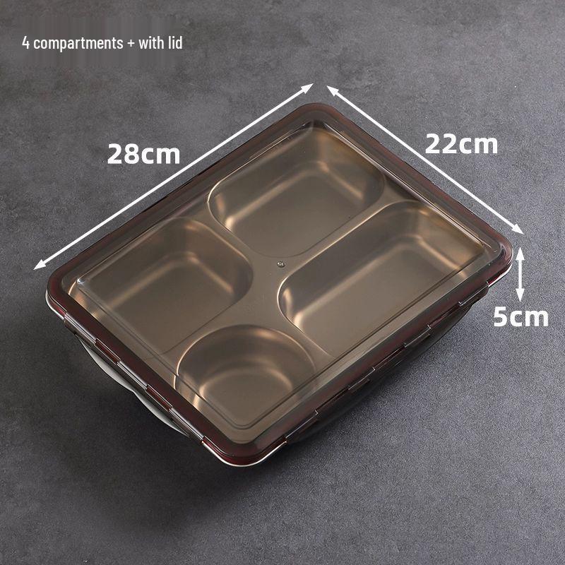Stainless Steel Compartmented Meal Plate