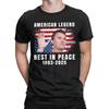Fashion Rest In Peace Charlie Kirk American Flag TShirts for Men Round Collar Cotton T Shirts Short Sleeve Tee Shirt Adult Tops