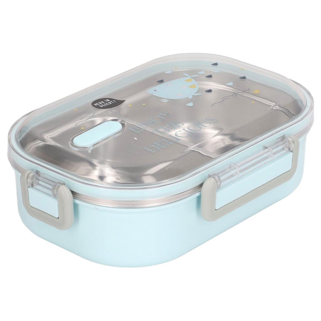 304 Stainless Steel Lunch Box Compartment Liner Thermal Insulation Bento Lunch Box Illustration Style Leak Proof