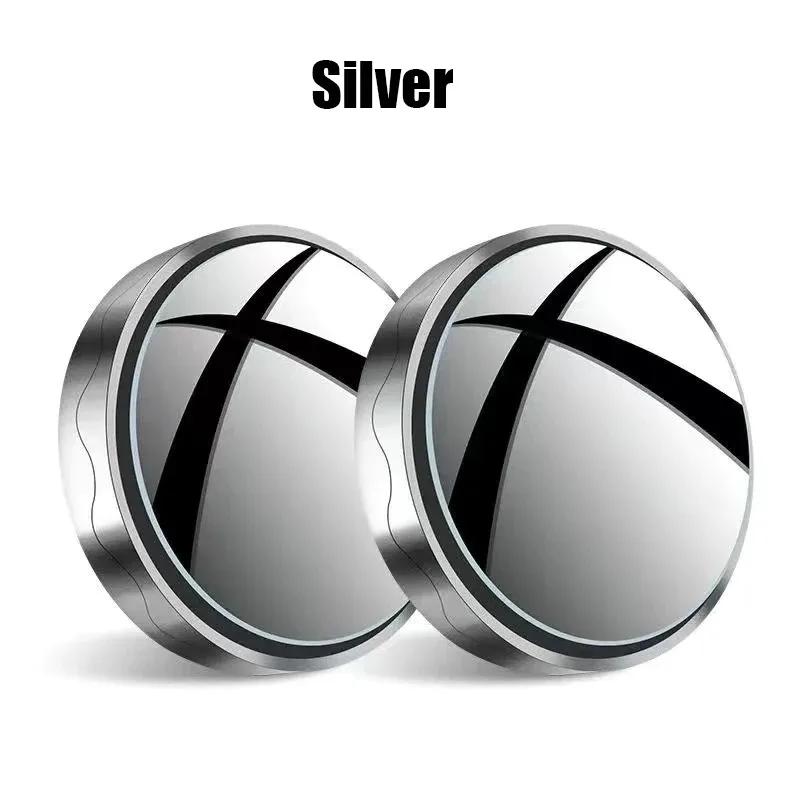 2pcs Round Convex Wide-angle Car Mirror with Suction Auto Vehicle Blind Spot Mirror Wide Rearview Mirror Small Round Mirror