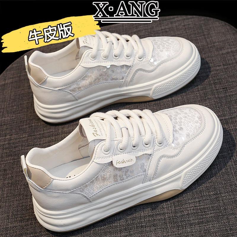 The First Layer of Cowhide Soft-soled Little White Shoes Women's Shoes Summer New Versatile Mesh Breathable Casual Sports Shoes