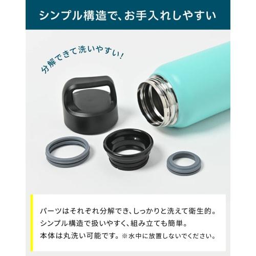 The-peacock Thermos Industry (The-peacock) Peacock Water Bottle, 600ml, Insulated, with Handle, Compatible with Sports Drinks, 0.6L, Emerald Green, AK