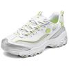 Skechers DLites Comfortable Versatile Casual Fashion Retro Breathable Low-Top Dad Shoes Women Sneakers White Silver 150246-WSLM