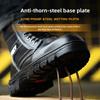 Black Leather Work Shoes Men's Winter Safety Shoes Man Steel Toe Boots Waterproof Work Safety Boots Women Protective Boots