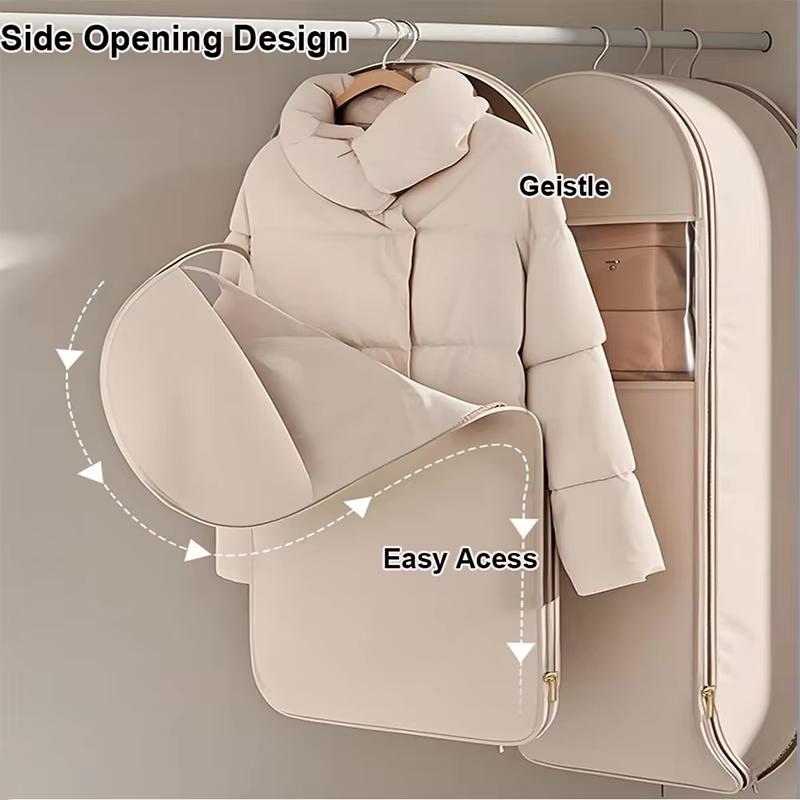Hanging Vacuum Storage Bags Clothes Compression Seal Bag Reusable Bag Save Space Clothes Storage Organizer Coat Quilt Dust Cover