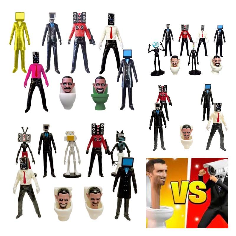 Non-assembled 2.5-4.5 Inch Toilet Man Vs Surveillance Man Pvc Figure For Export