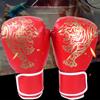 Boxerské rukavice Profesionální Tiger Prodyšné PU Kožené Flame rukavice Sanda Box Muay Thai rukavice Muay Thai Boxerské rukavice