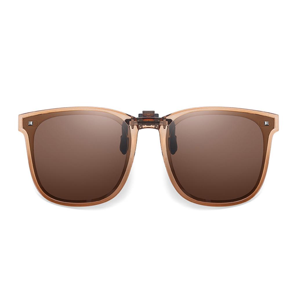 Square Clips On Sunglasses Foldable Polarized Spring Hinges Sunglasses Metal Clips Rimless Sunglasses Outdoor Sunshades