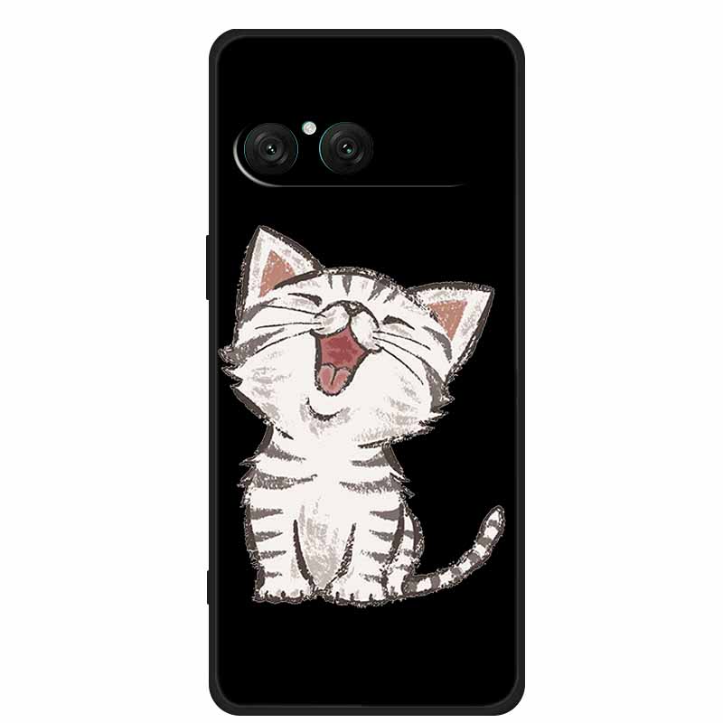 For Sony Xperia 10 VII Phone Case Cartoon Cat Soft Back Cover Black Silicone Case For Sony Xperia 10 VII 2025 Case Coque Funda