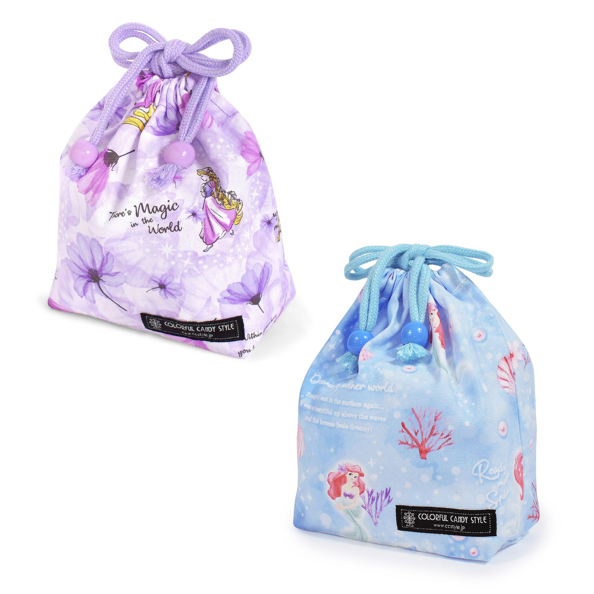 

ЦВЕТНЫЕ КОНФЕТНЫЕ СТИЛЬНЫЕ Дисней Маленькие мешочки на шнурке (Набор из 2) с разными узорами, идеально подходит для чашек, мелких предметов и сумок для инструментов. Стильный и милый