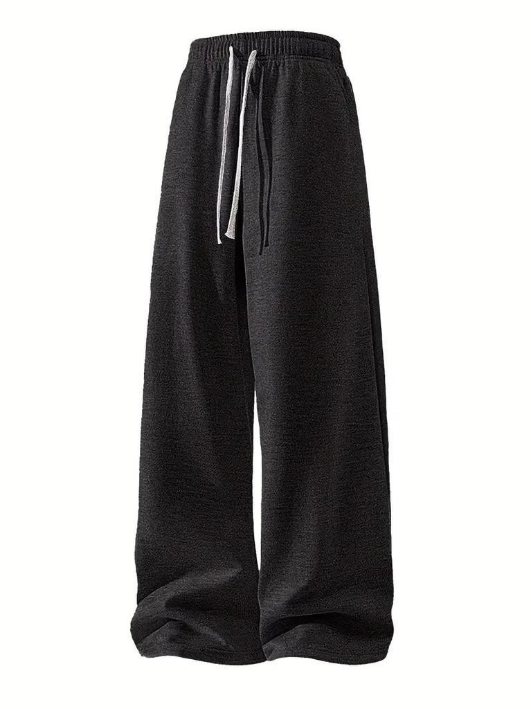 Versatile wide-leg pants for men and women, new loose straight-leg pants, spring and autumn, casual sports outdoor wide-leg sweatpants