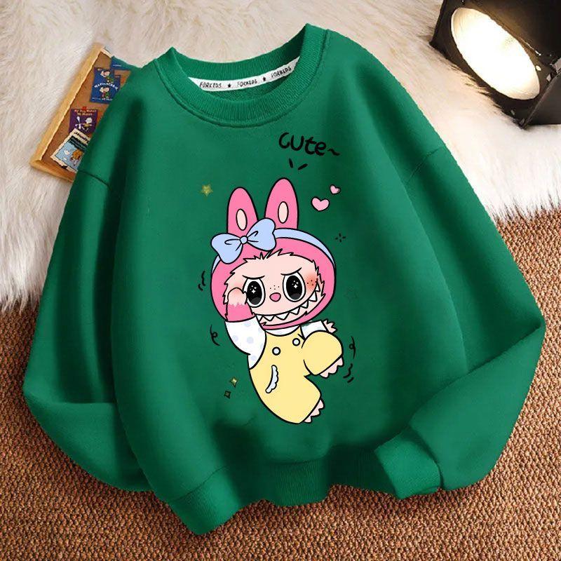 

Милые толстовки с круглым вырезом для детей, повседневные толстовки с длинными рукавами для мальчиков и девочек на весну и осень 160