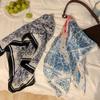 Vintage French Silk Scarf Headband Headband Female Tied Hair Headband Headscarf Ins Tide Large Square Scarf