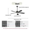 2026 Silent Smart Ceiling Fan Light with Pure Copper Motor and Frequency Conversion for Restaurants