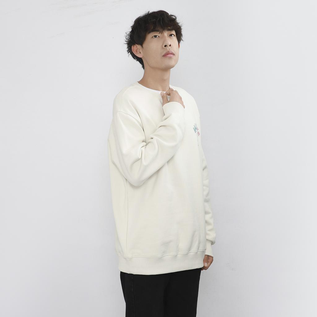 New MLB Sweatshirt Winter Unisex Cream 3AMTL5116-50CRS