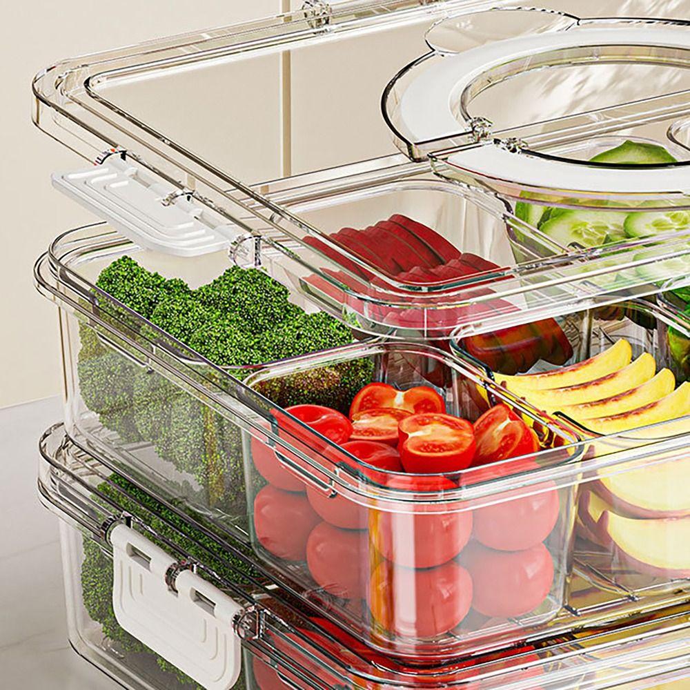 with Handle Seasoning Box 8 Separated Snack Platters Charcuterie Container for Kitchen picnic