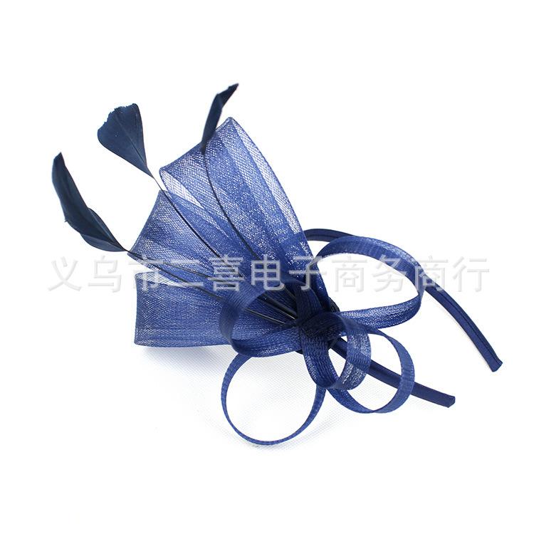 New European and American hair accessories mesh feather headgear Jockey Club party ball hair accessories manufacturer