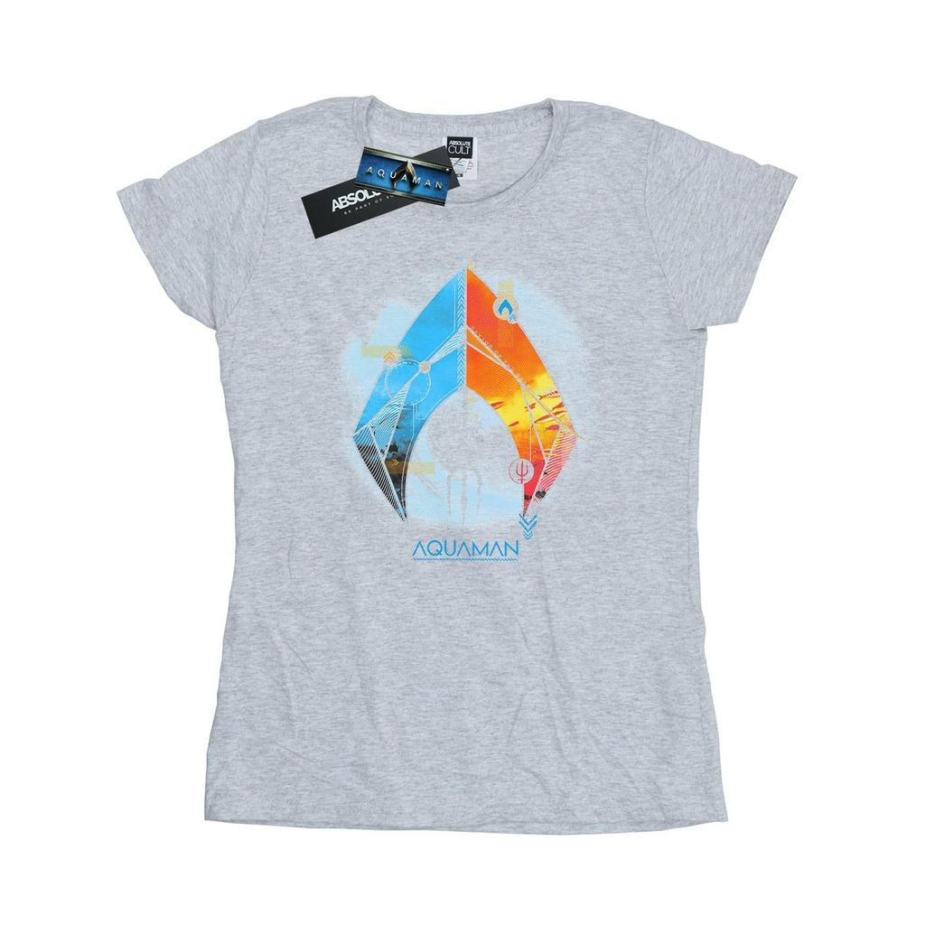 DC Comics Womens/Ladies Aquaman Tropical Logo Cotton T-Shirt