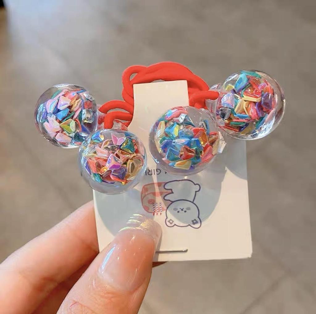 Kinder Pailletten Floral Elastische Haarbänder Gummiband Haargummi Prinzessin Kawaii Haarseil Kopfbedeckung Mädchen Kinder Haarschmuck