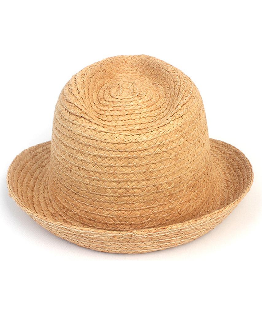 Yunibeosyeolkemiseuteuli Bu Raffia Simple Beige Fedora Summer Hat