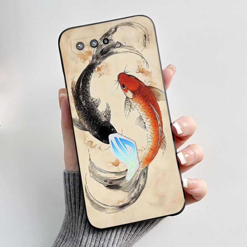 Casing For Asus Rog Phone 5 Rog 5s ZS673KS ZS676KS Case Luxury Dragon Cute Cool Boys Girls Soft Black Matte Silicone Back Cover