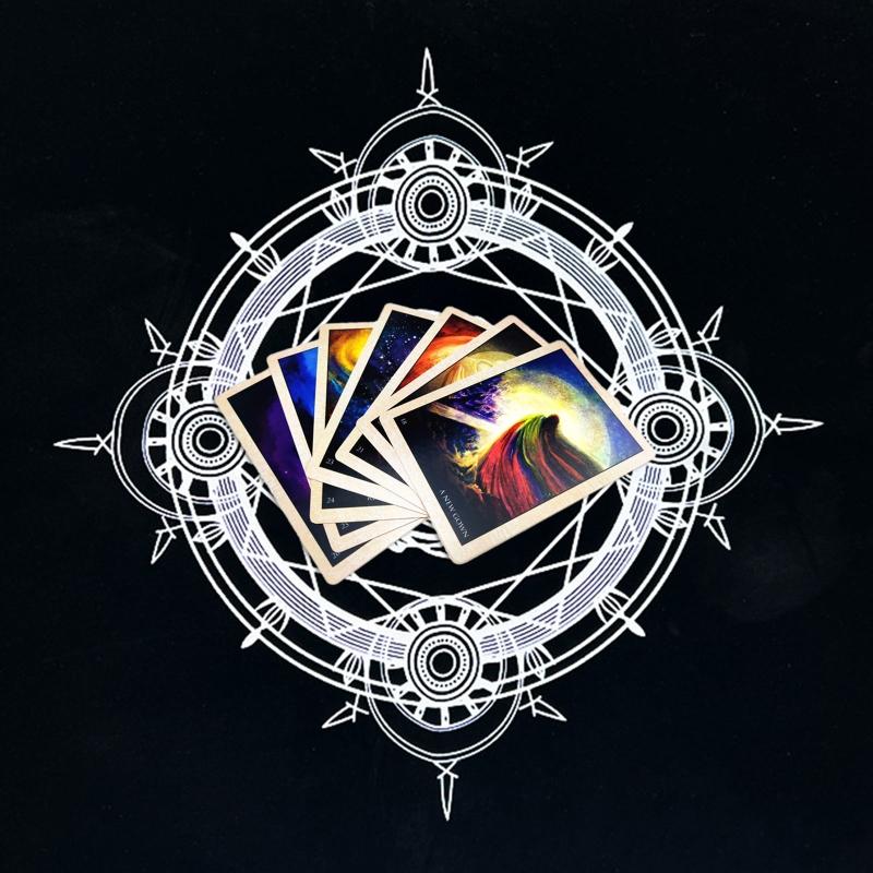 Square Flannel Tarot Altar Cloth Card Board Game Astrology for Oracle Card Pad Table Cover Card Mat Divination Tableclot