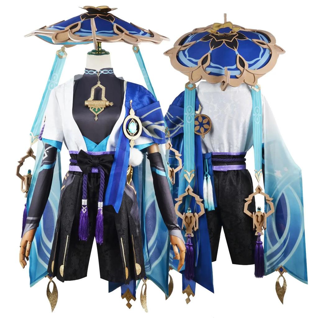 Wanderer Scaramouche Cosplay Costume Genshin Impact Cosplay Scaramouche Women Men Uniform Wig Suit Christmas Halloween