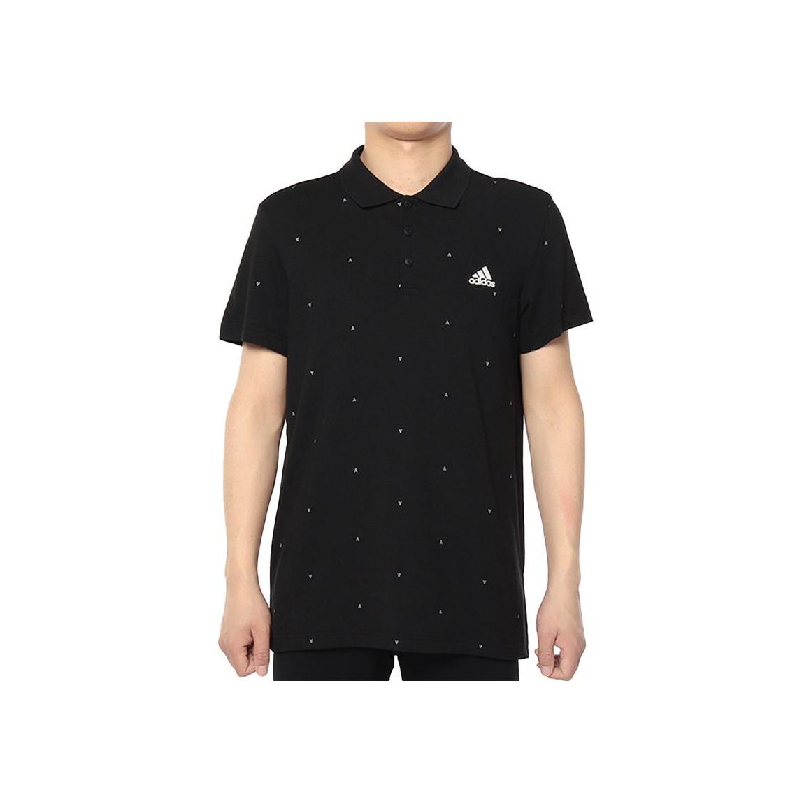 

Adidas Дышащая удобная повседневная рубашка поло с коротким рукавом для мужчин, черная DY8711 L