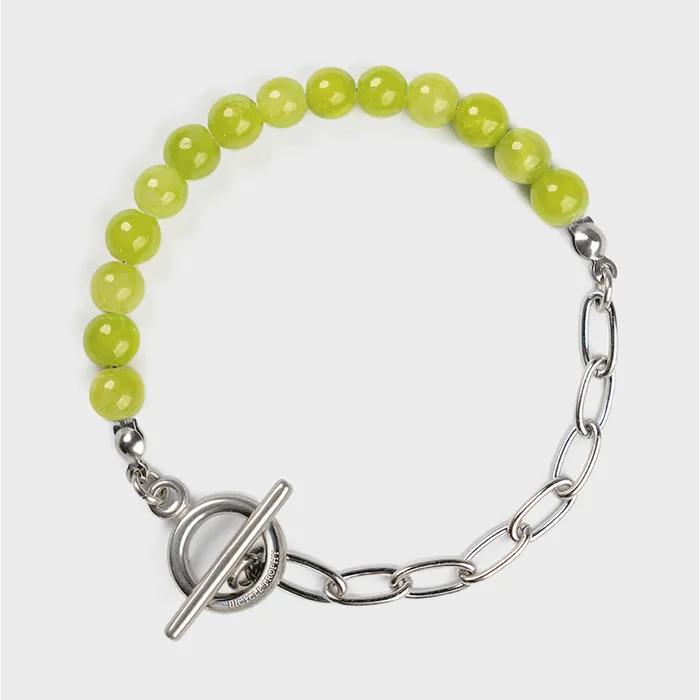 BT Gemstone Bracelet 10 (2 Types / 6mm Chalucent Jade Light Green)