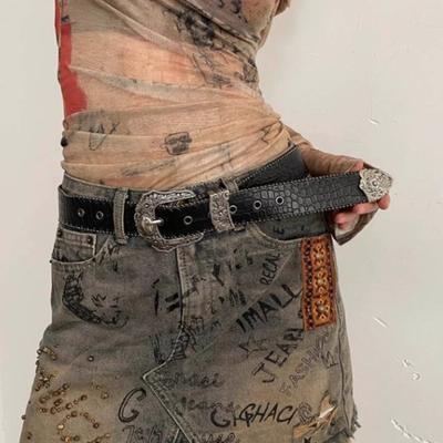 Trouser Decoration Y2K Wide Belt Jeans Decor PU Leather Waistbands Retro Waist Belt  Party