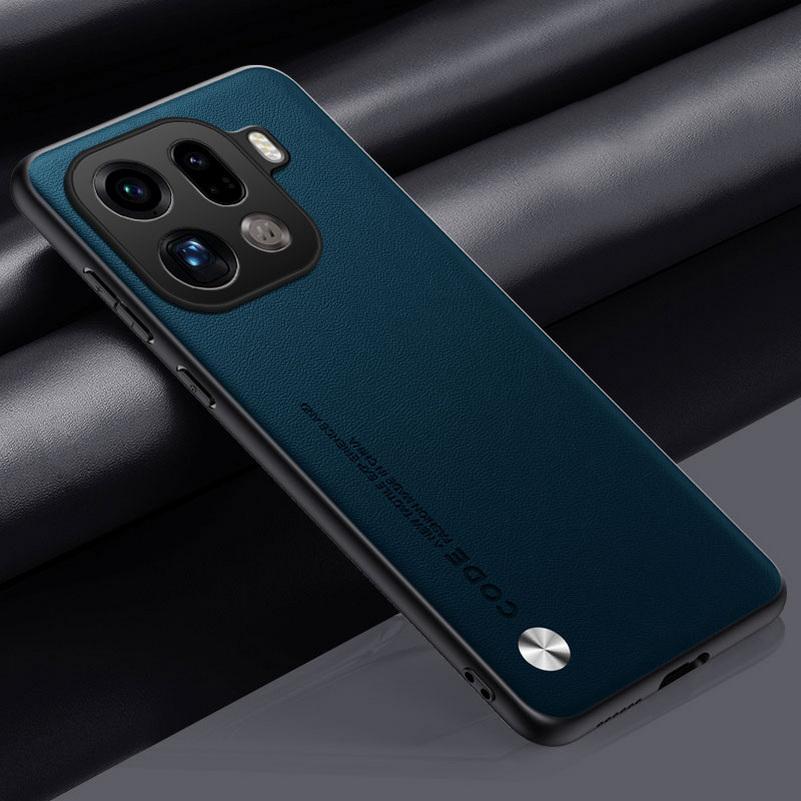 Business Minimalist Carbon Fiber Leather Case For OPPO Find X9 Pro X8 Ultra X8s Plus X7 X6 Matte Soft TPU Bumper Anti-drop Cover