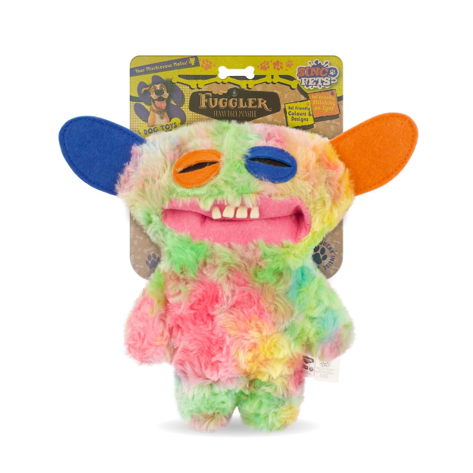 

FUGGLER Разноцветная пищащая игрушка для собаки Authentic Gring-Ling,