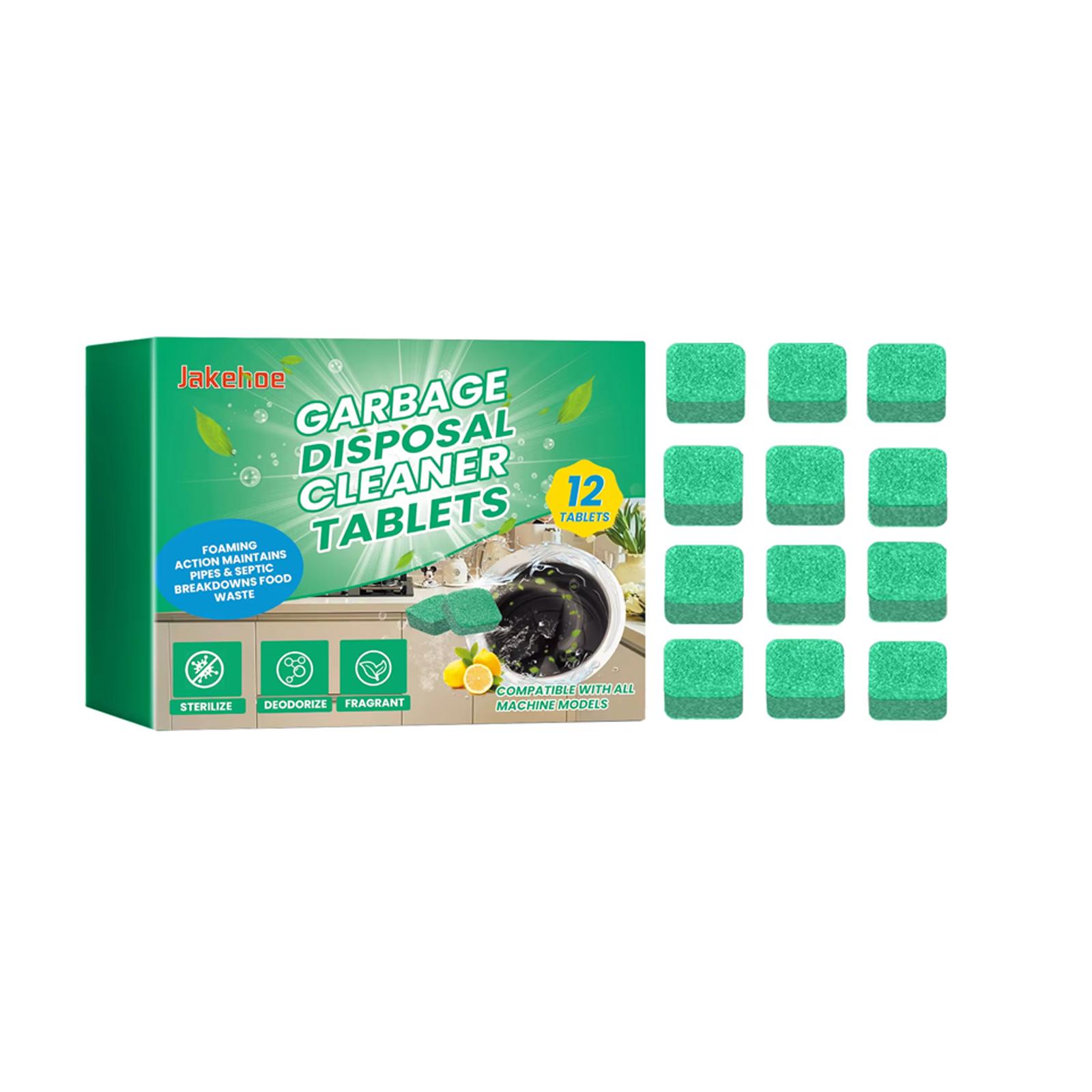 

Jakehoe 12 шт. Таблетки для очистки кухонной канализации - Глубокая очистка раковины и измельчителя отходов, Мощный устранитель запахов и дезодоратор 12 pieces