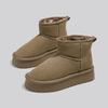 New Thickened and Fleece Snow Boots, Warm Cotton Boots, Versatile and Anti-slip Bread Cotton Shoes