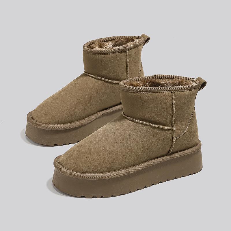 Winter New Thickened Velvet Snow Boots Women's Warm Cotton Boots Versatile Non-slip Bread Cotton Shoes