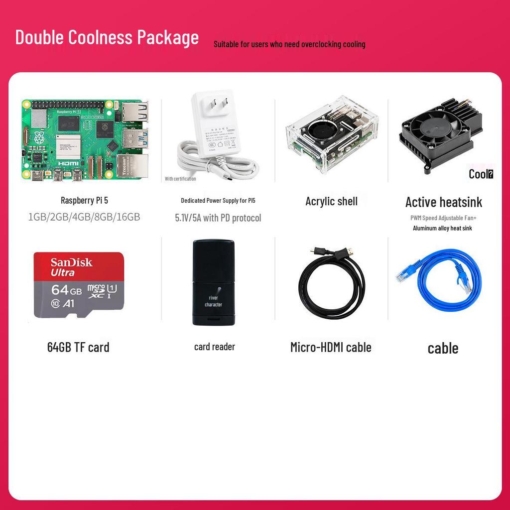Płyta rozwojowa Raspberry Pi 5. generacji - Zestaw AI 4B z OpenClaw do programowania w Pythonie