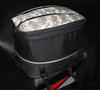 1x Black Motorcycle Helmet Bag Backseat Luggage Bag with Waterproof Cover 12-22L