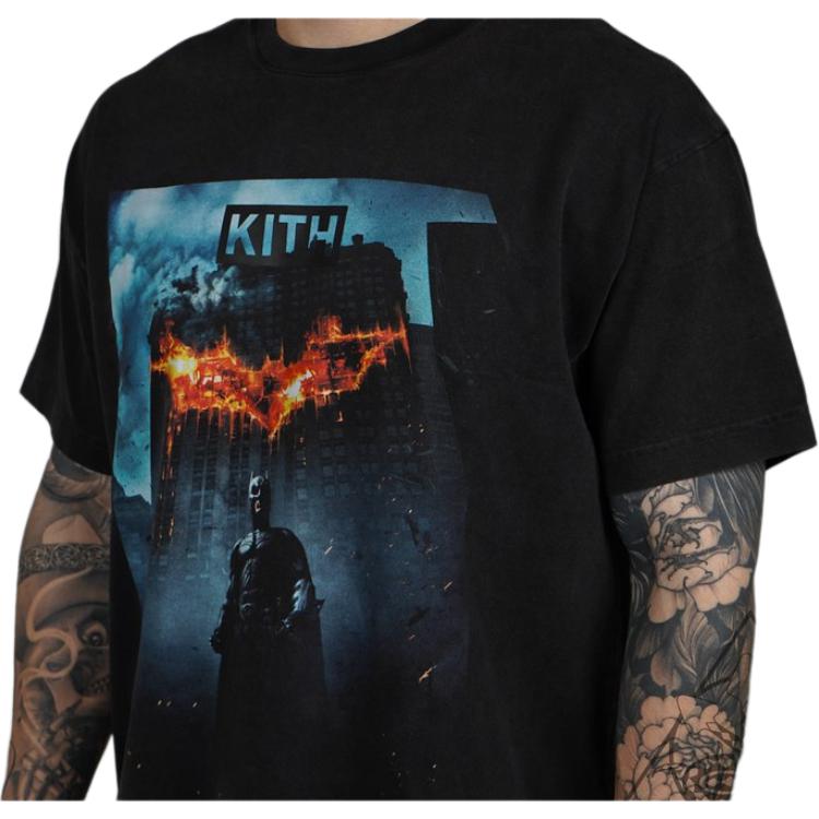 Kith Graphic Print Crew Neck Short Sleeve T-Shirt Men Tops Black KHM-032763