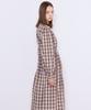 Manavis Seven Tide Check String Dress [Mocha]