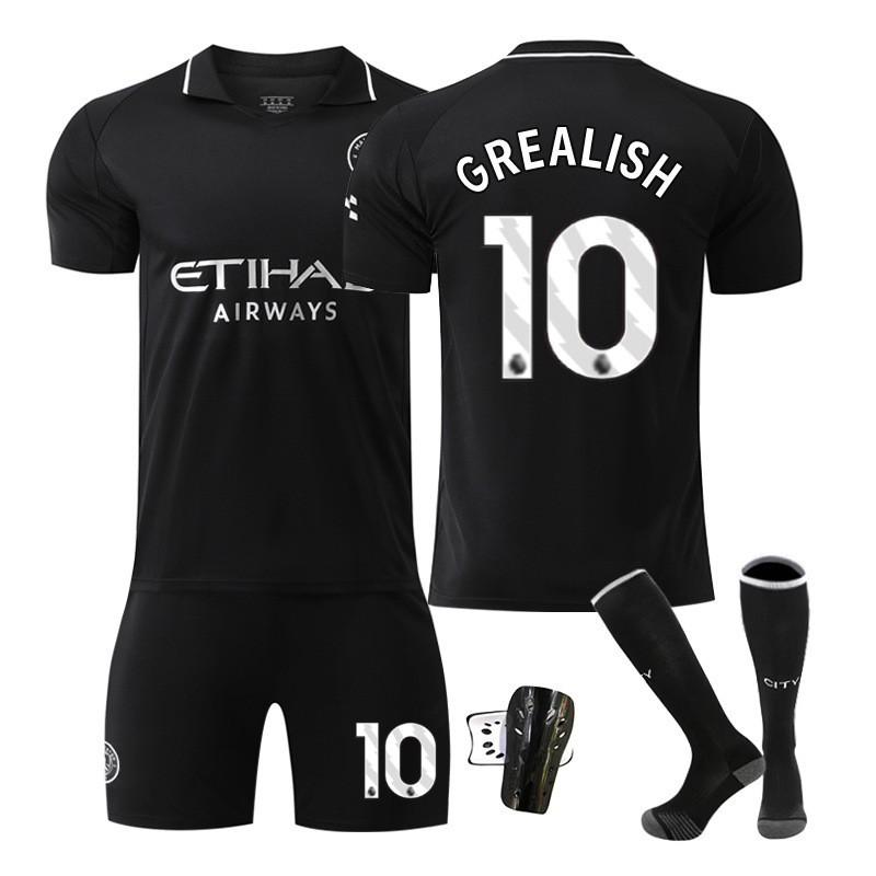 25-26 Manchester City Auswärts Nr. 9 Harland Fußballuniformen Set Herren 10 Galish 47 Foden 16 Rodrigo