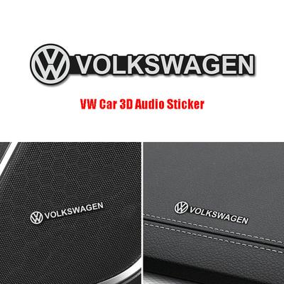 For VOLKSWAGEN 5/10Pcs Car 3D Audio Stereo Speaker Badge Sticker Decal Accessories For Volkswagen R-Line R GTI Polo T5 Golf Pass